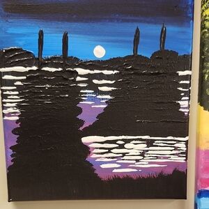 Abstract Night Sky Canvas Art